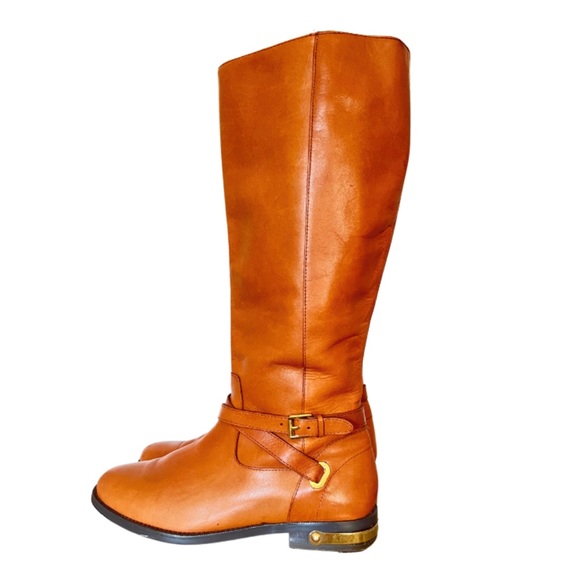 Ralph Lauren Jakayla English Tan Brown Leather Riding Boots size 8 - Picture 2 of 9